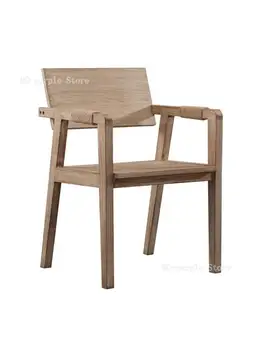 Собранный из массива дерева простой обеденный стул в стиле ретро дизайнерский стул письменный стол обеденный стул для ресторана стул для отдыха в кафе