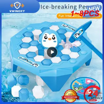 1-8 шт. мини-ловушка для пингвинов, интерактивные развлечения для родителей и детей, настольная игра в помещении, игрушки для детей, семья, разбейте ледяной блок, спасите