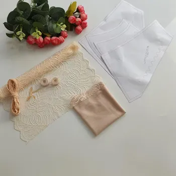 Комплект женского нижнего белья с кружевами в тон кожи 2023, бант из ленты, аксессуары для нижнего белья из хлопчатобумажной ткани